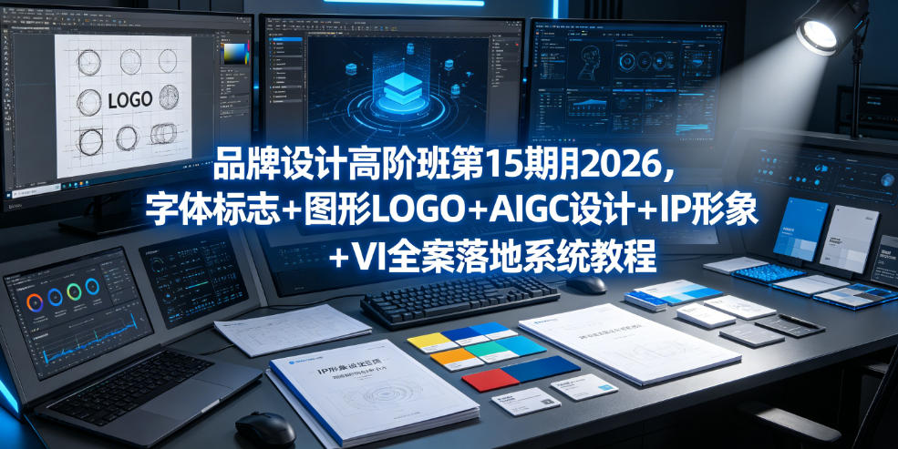 品牌设计高阶班第15期2026,字体标志+图形LOGO+AIGC设计+IP形象+VI全案落地系统教程-智富思维学堂