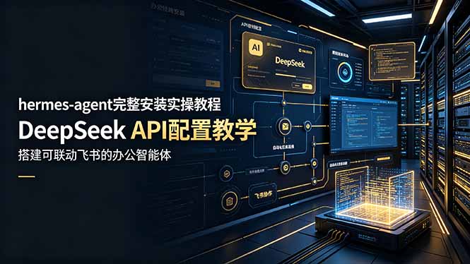 hermes-agent完整安装实操教程，DeepSeek API配置教学，搭建可联动飞书的办公智能体-智富思维学堂