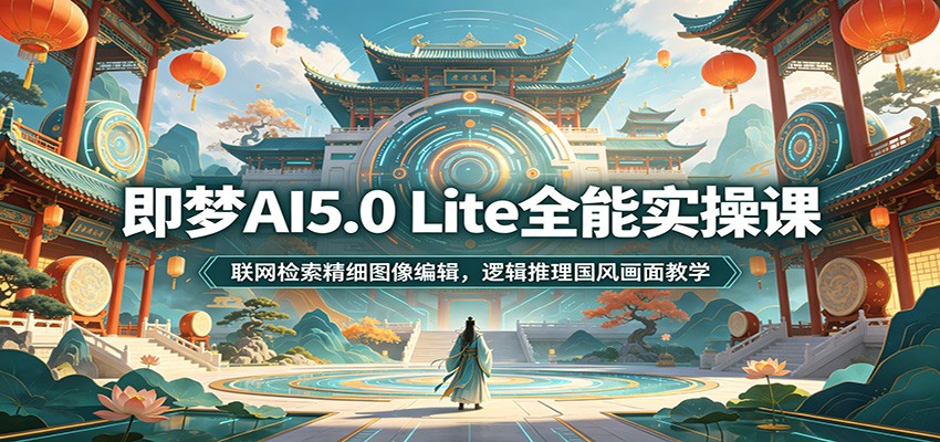 即梦AI5.0 Lite全能实操课：联网检索精细图像编辑，逻辑推理国风画面教学-智富思维学堂
