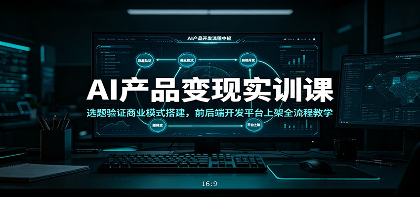 AI产品变现实训课：选题验证商业模式搭建，前后端开发平台上架全流程教学-智富思维学堂