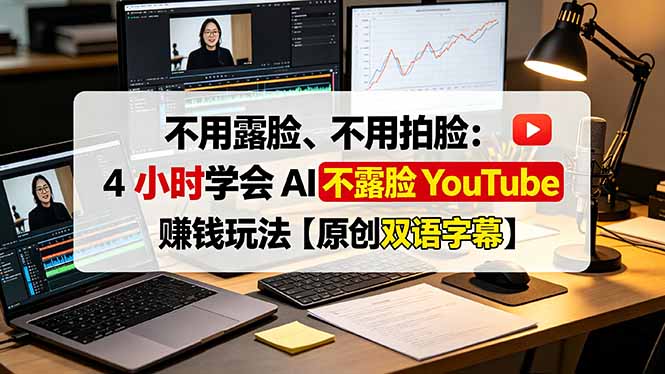 不用露脸、不用拍脸:4 小时学会 AI 不露脸 YouTube 赚钱玩法【原创双语字幕】-智富思维学堂