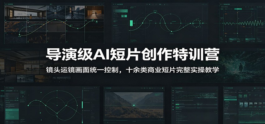 导演级AI短片创作特训营：镜头运镜画面统一控制，十余类商业短片完整实操教学(更新)-智富思维学堂