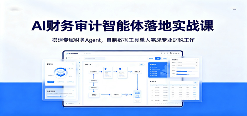 AI财务审计智能体落地实战课：搭建专属财务Agent，自制数据工具单人完成专业财税工作-智富思维学堂