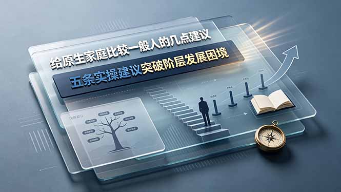 付费文章：给原生家庭比较一般人的几点建议，五条实操建议突破阶层发展困境-智富思维学堂