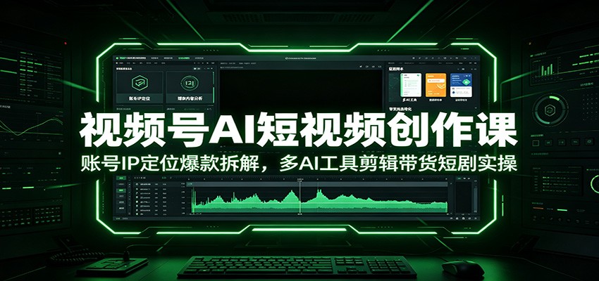视频号AI短视频创作课：账号IP定位爆款拆解，多AI工具剪辑带货短剧实操-智富思维学堂