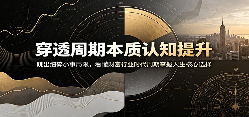 穿透周期本质认知提升：跳出细碎小事局限，看懂财富行业时代周期掌握人生核心选择-智富思维学堂