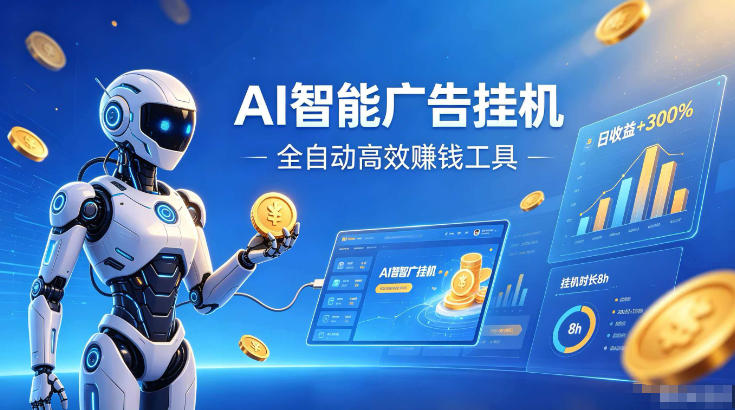 AI智能广告挂G,在家自动賺收益,全程无需人工操作、不用直播、不用拉人【揭秘】-智富思维学堂