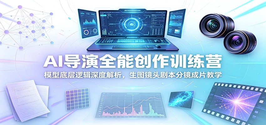 AI导演全能创作训练营：模型底层逻辑深度解析，生图镜头剧本分镜成片教学-智富思维学堂