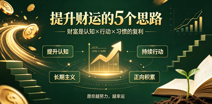 付费文章:提升财运的5个思路——财富是认知x行动x习惯的复利,愿你越努力,越幸运-智富思维学堂