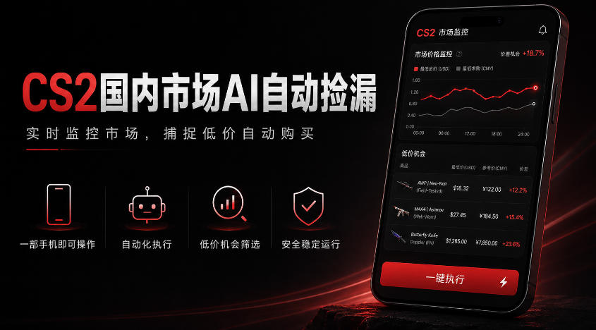 游戏市场AI自动监控,实时检测差价捡漏,简单轻松,日入300+【揭秘】-智富思维学堂