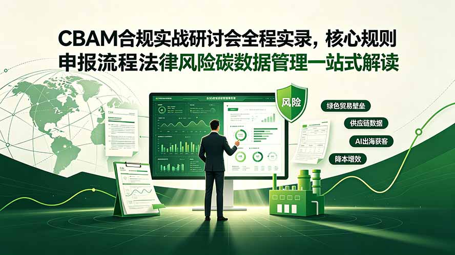 CBAM合规实战研讨会全程实录,核心规则申报流程法律风险碳数据管理一站式解读-智富思维学堂