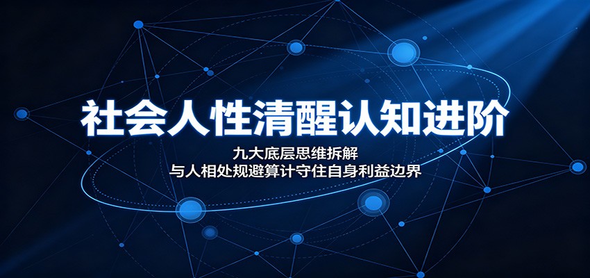 社会人性清醒认知进阶：九大底层思维拆解，与人相处规避算计守住自身利益边界-智富思维学堂