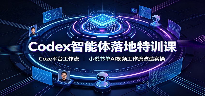 Codex智能体落地特训课：Coze平台工作流，小说书单AI视频工作流改造实操-智富思维学堂