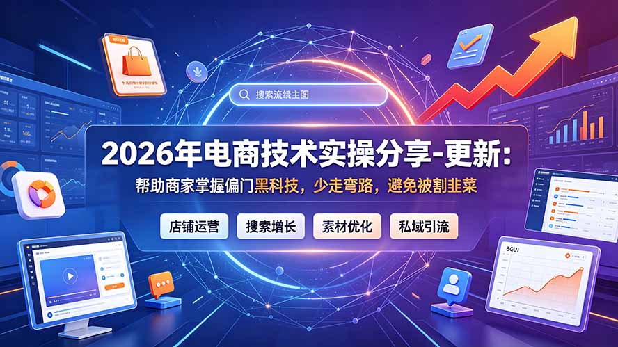2026年电商技术实操分享-更新7月:帮助商家掌握偏门黑科技,少走弯路,避免被割韭菜-智富思维学堂