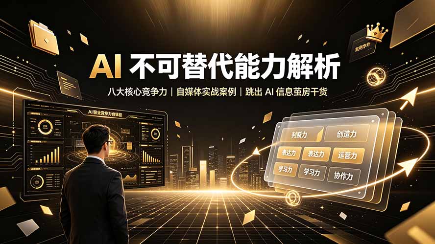 付费文章：AI 不可替代能力解析▸八大核心竞争力｜自媒体实战案例｜跳出 AI 信息茧房干货-智富思维学堂