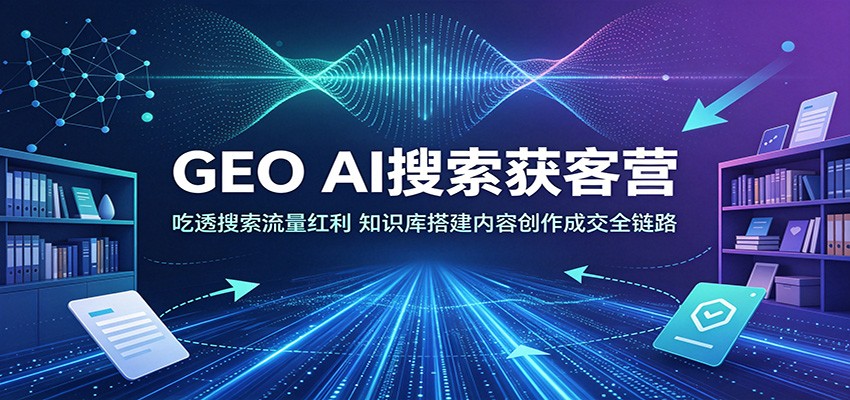 GEO AI搜索获客营:吃透搜索流量红利,知识库搭建内容创作成交全链路-智富思维学堂