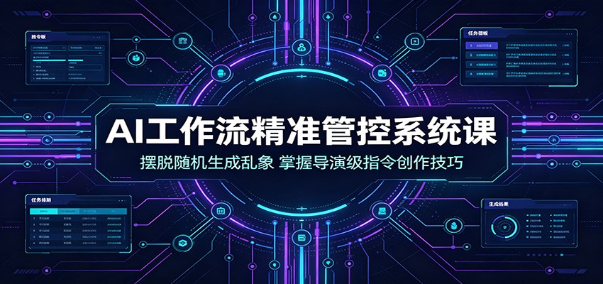 AI工作流精准管控系统课:摆脱随机生成乱象,掌握导演级指令创作技巧-智富思维学堂
