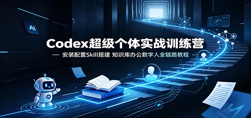 Codex超级个体实战训练营：安装配置Skill搭建，知识库办公数字人全链路教程-智富思维学堂