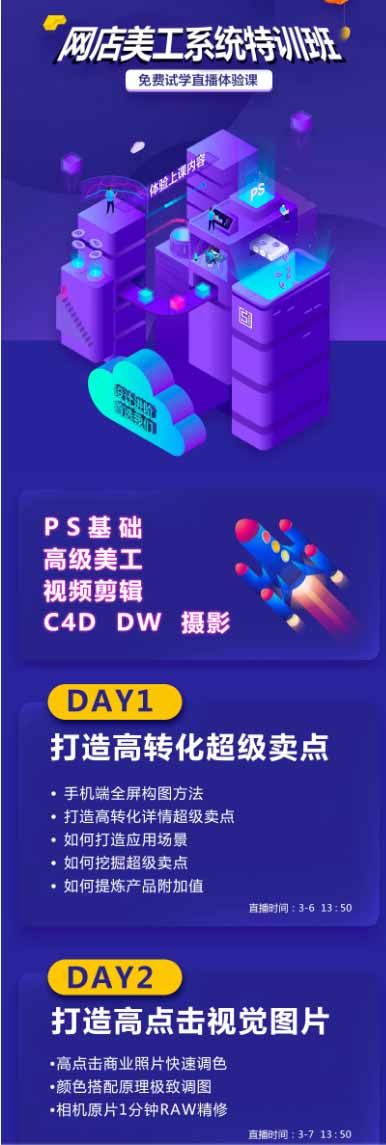 图片[2]-网店美工系统精英班-7月：PS基础×主图设计×海报实战×详情页×首页装修×产品修图×视频剪辑×人像精修。-智富思维学堂