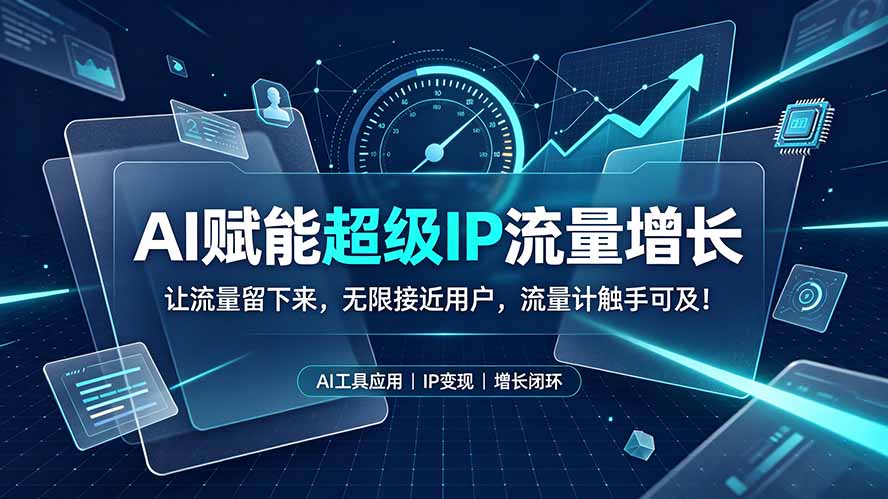 AI赋能超级IP流量增长：让流量留下来，无限接近用户，流量计触手可及！-智富思维学堂