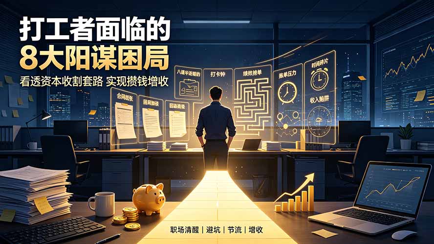 付费文章：打工者面临的8大阳谋困局，看透资本收割套路实现攒钱增收-智富思维学堂