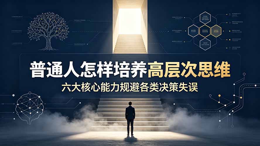 付费文章:普通人怎样培养高层次思维,六大核心能力规避各类决策失误-智富思维学堂