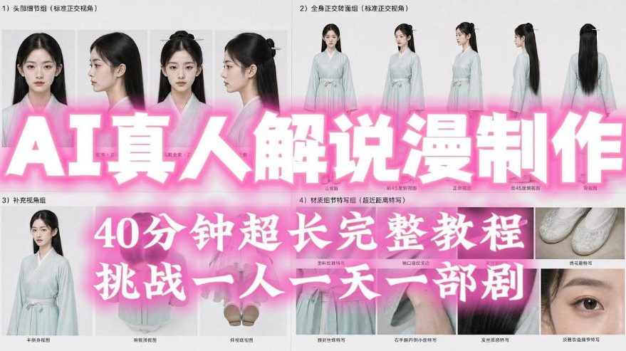 2026年AI真人解说漫剧自动批量化制作教程，40分钟超长完整，自动批量化制作，挑战一人一天一部剧！-智富思维学堂