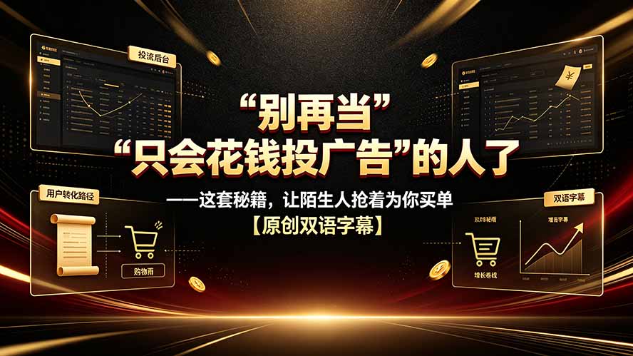 别再当“只会花钱投广告”的人了——这套秘籍,让陌生人抢着为你买单【原创双语字幕】-智富思维学堂
