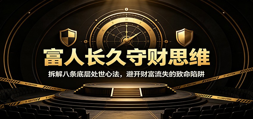 富人长久守财思维：拆解八条底层处世心法，避开财富流失的致命陷阱-智富思维学堂