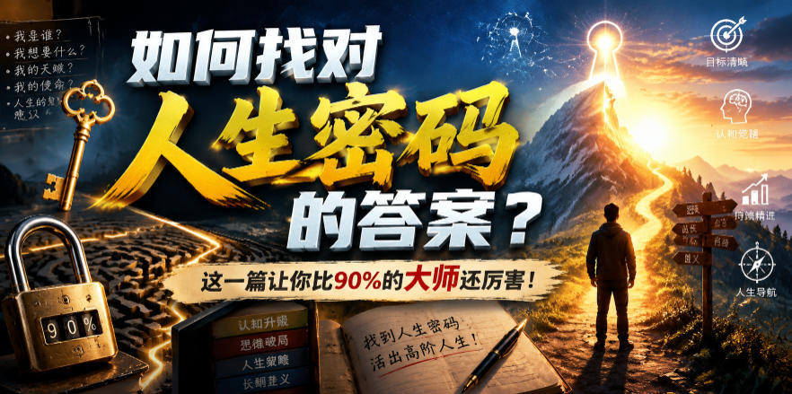 付费文章:如何找对人生密码的答案?这一篇让你比90%的大师还厉害!-智富思维学堂