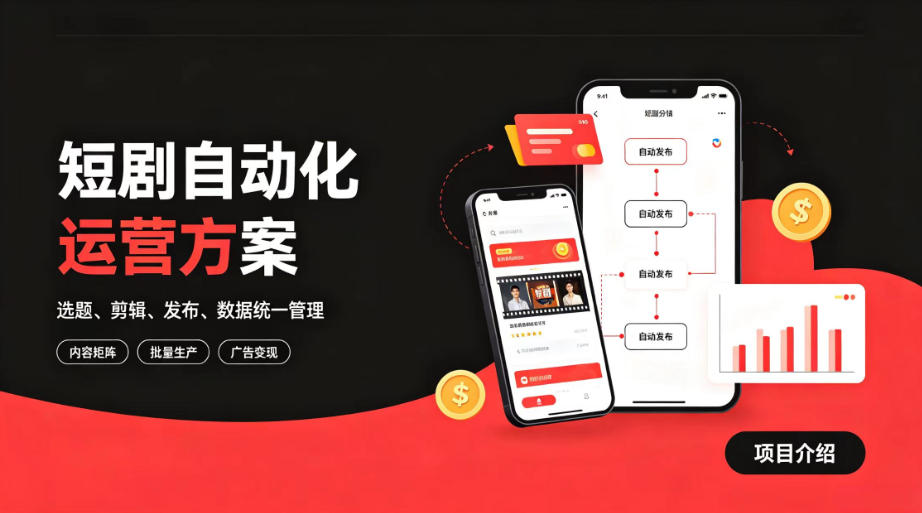 快手全自动短剧矩阵项目|自动化分发,流量持续变现【揭秘】-智富思维学堂