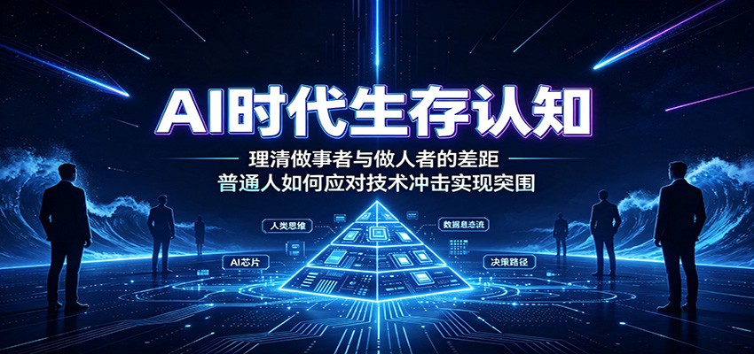AI时代生存认知:理清做事者与做人者的差距,普通人如何应对技术冲击实现突围-智富思维学堂