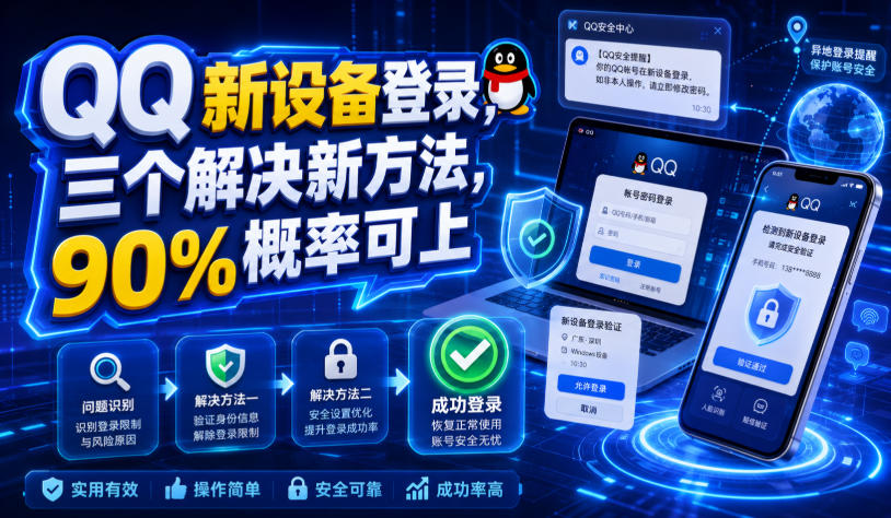 QQ新设备登录,三个解决新方法,90%概率可上-智富思维学堂