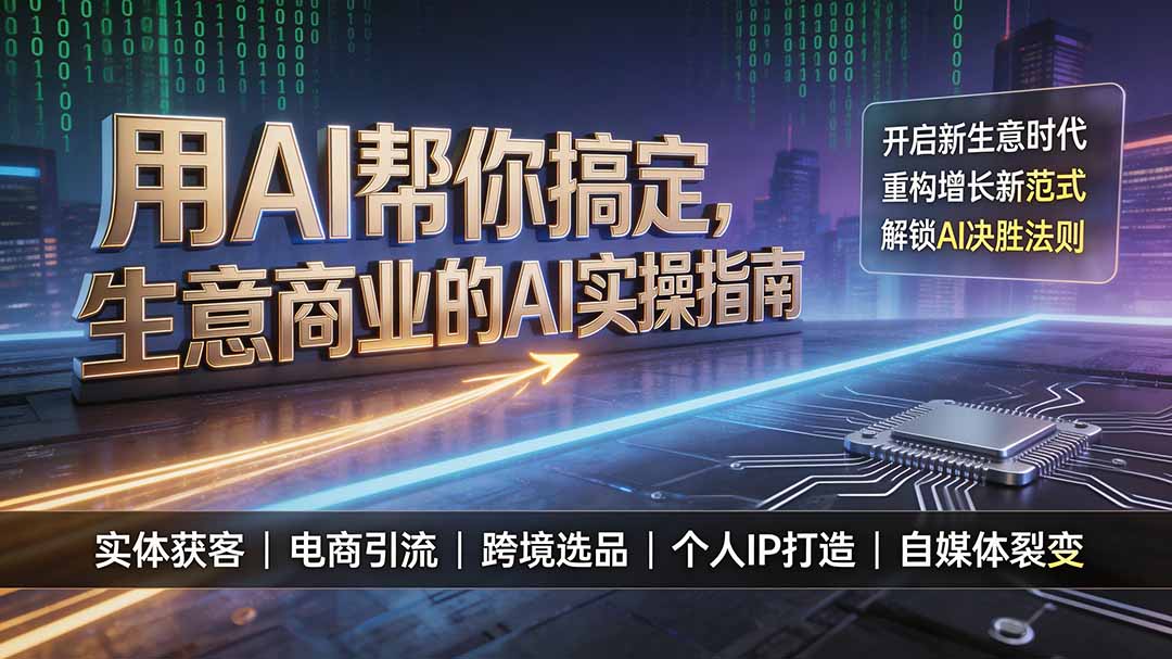 用AI帮你搞定,生意商业的AI实操指南,开启新生意时代,重构增长新范式,解锁AI时代决胜法则-智富思维学堂