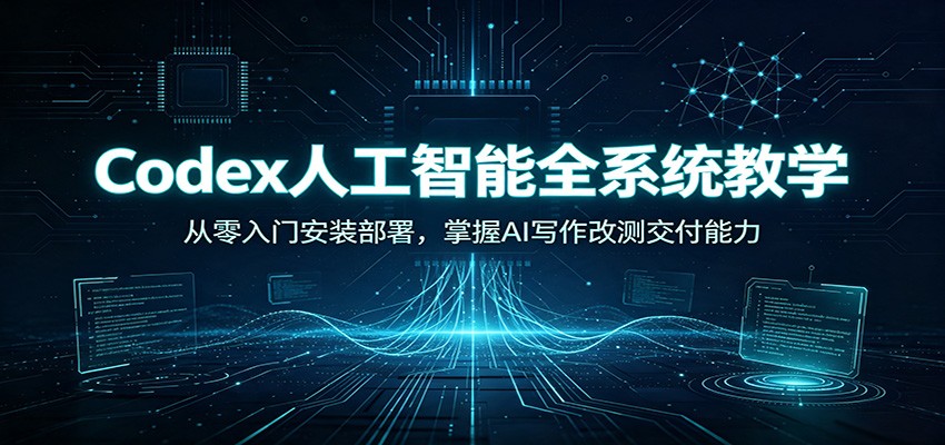 Codex人工智能全系统教学：从零入门安装部署，掌握AI写作改测交付能力-智富思维学堂