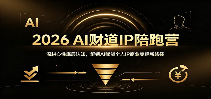 2026 AI财道IP陪跑营：深耕心性底层认知，解锁AI赋能个人IP商业变现新路径-智富思维学堂