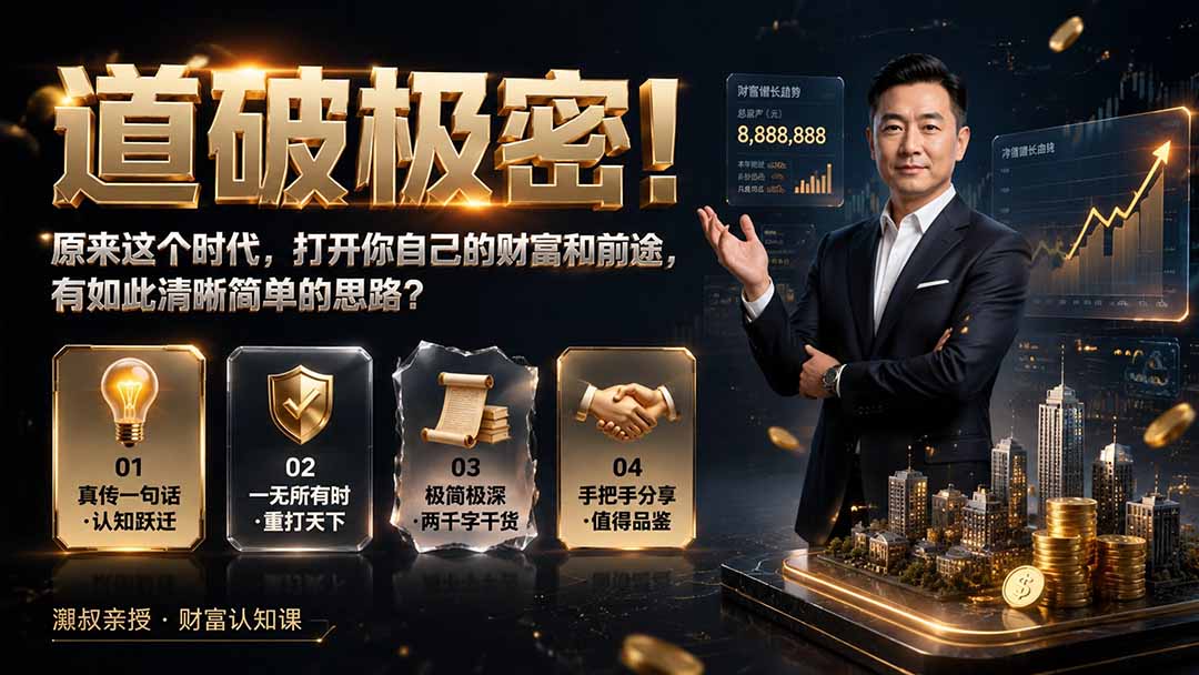 图片[2]-付费文章：道破极密！原来这个时代，打开你自己的财富和前途，有如此清晰简单的思路？-智富思维学堂