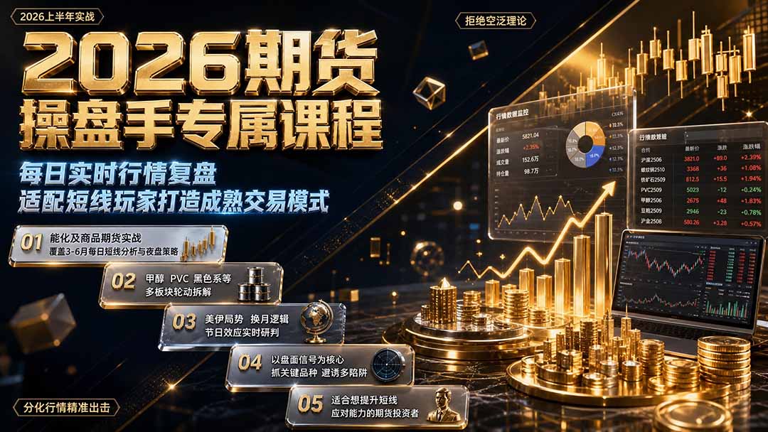 2026期货操盘手专属课程-更新8月,每日实时行情复盘,适配短线玩家打造成熟交易模式-智富思维学堂