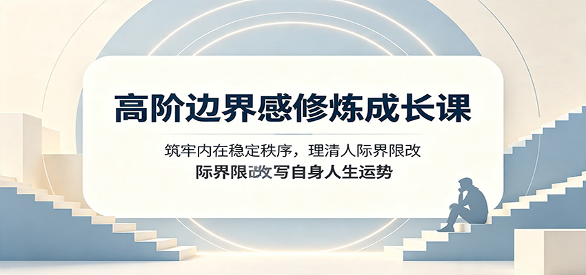 高阶边界感修炼成长课：筑牢内在稳定秩序，理清人际界限改写自身人生运势-智富思维学堂