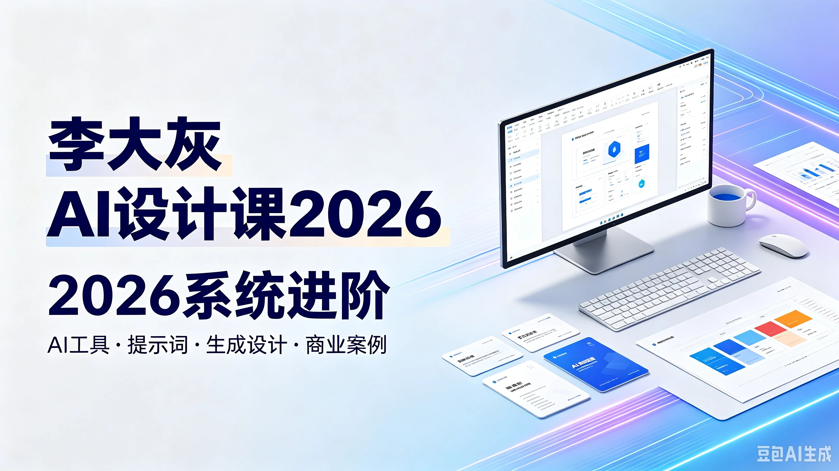 【精】李大灰AI设计课2026系统进阶，AI工具·提示词·生成设计·商业案例-智富思维学堂