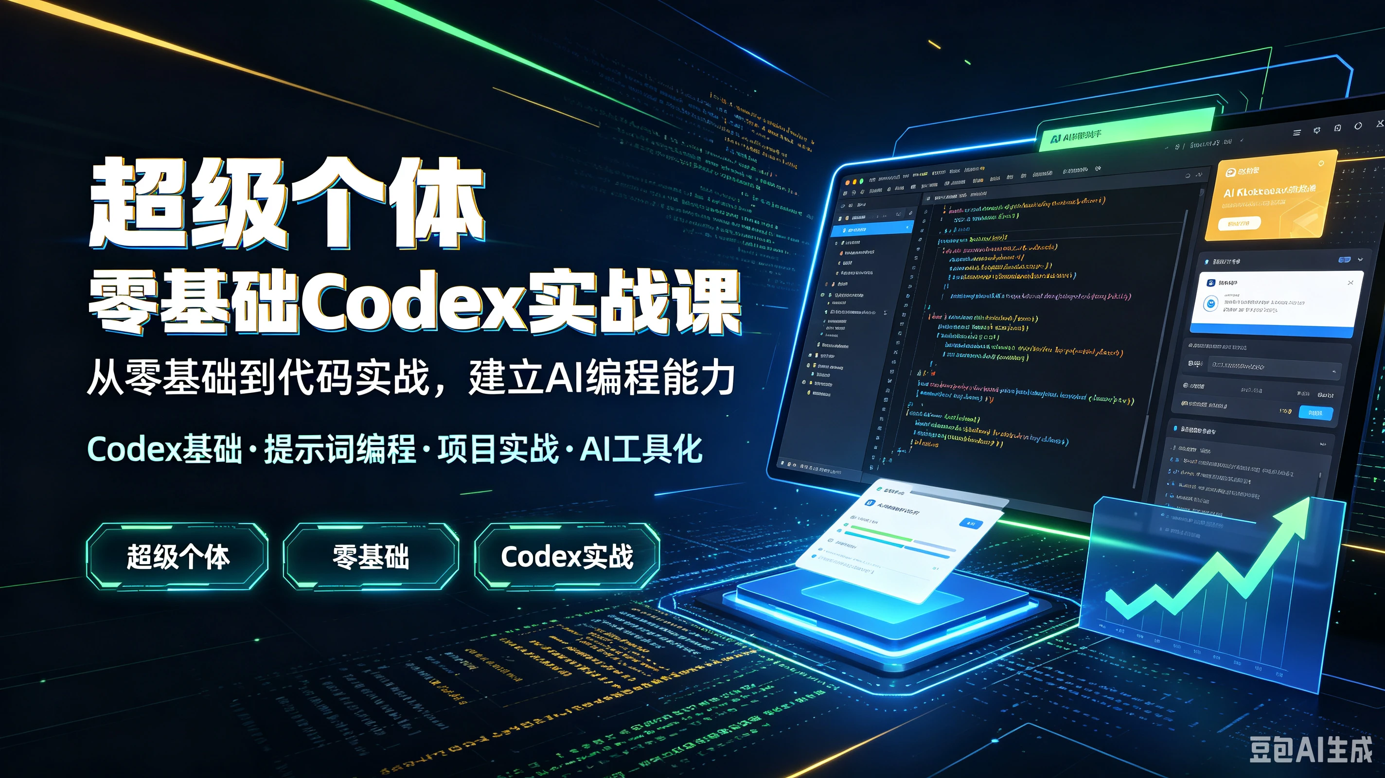 【精】超级个体零基础Codex实战课,从零基础到代码实战,建立AI编程能力,Codex基础·提示词编程·项目实战·AI工具化-智富思维学堂