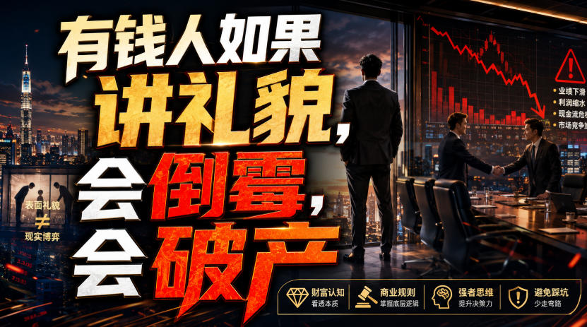 付费文章：有钱人如果讲礼貌，会倒霉，会破产-智富思维学堂