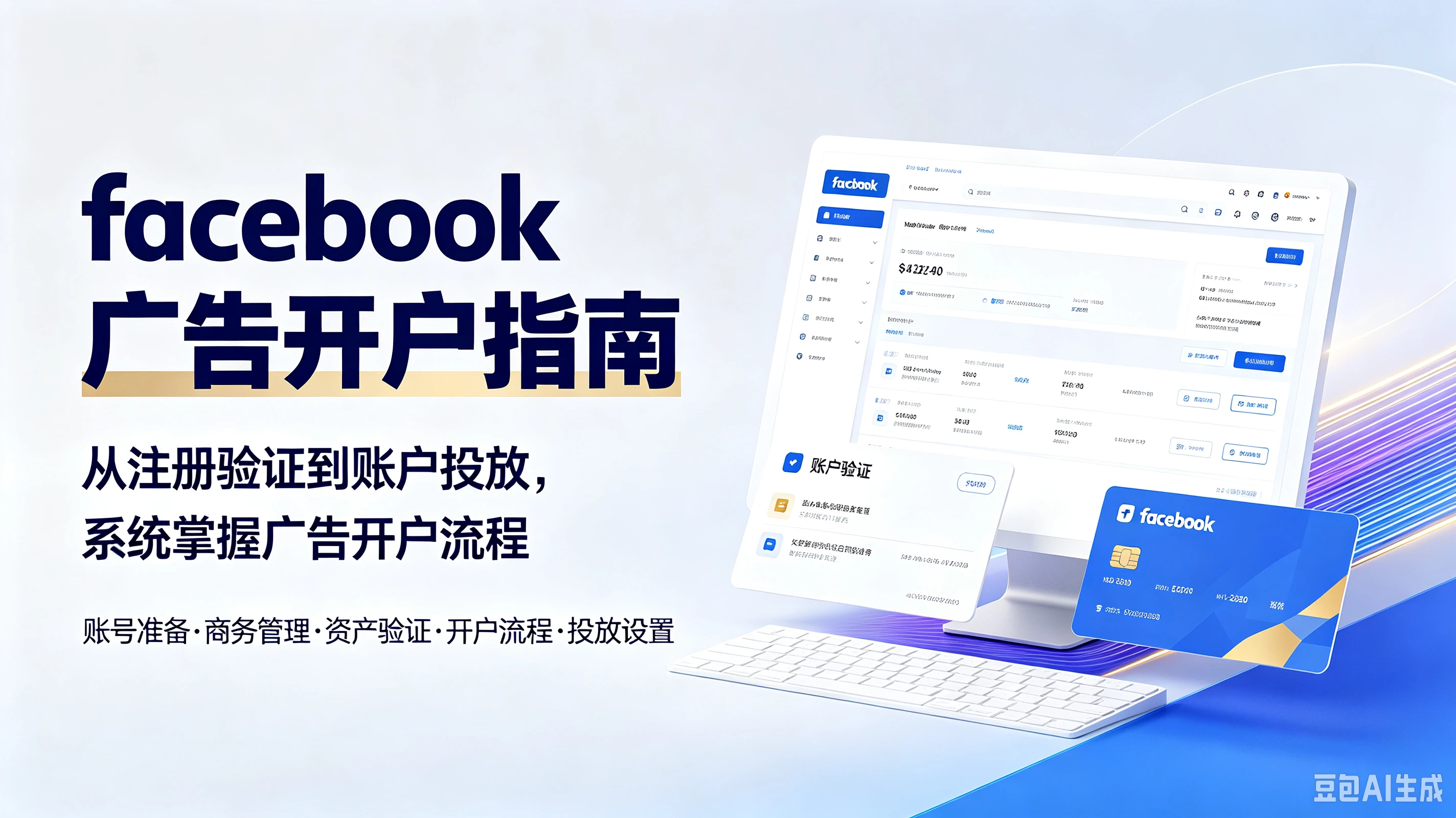 【精】facebook广告开户指南,从注册验证到账户投放,系统掌握广告开户流程,账号准备、商务管理、资产验证、开户流程、投放设置-智富思维学堂