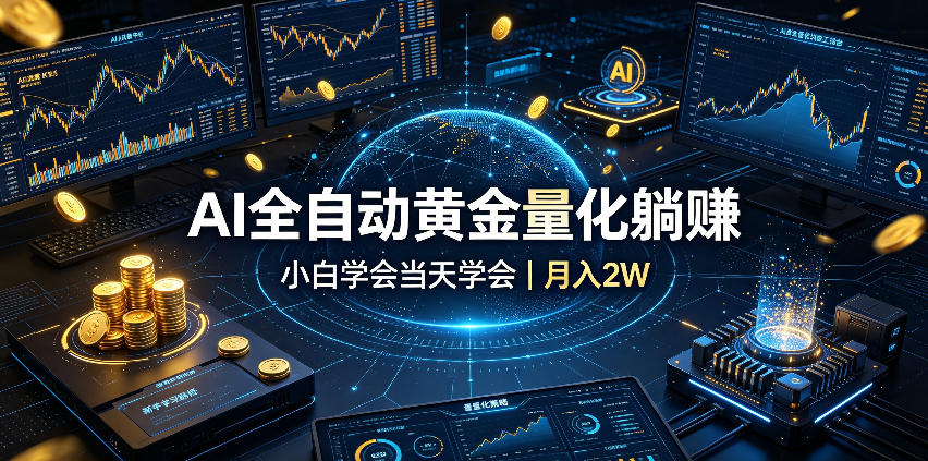 AI全自动黄金量化躺賺:小白学会当天学会,月入2W!【揭秘】-智富思维学堂