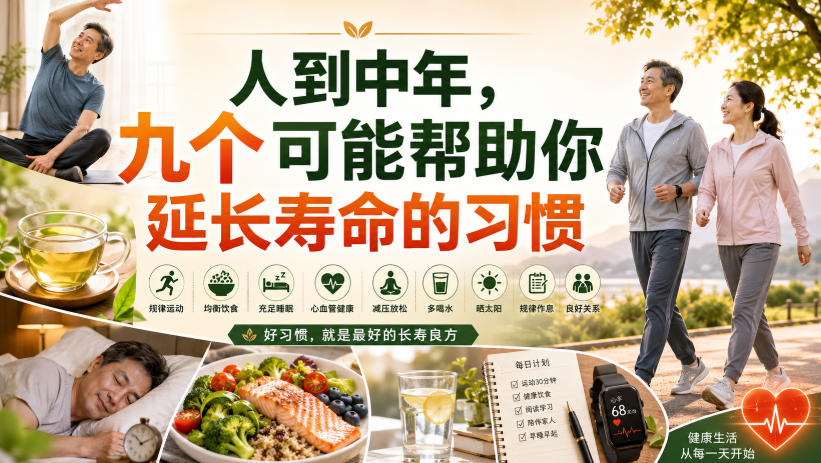 付费文章:人到中年,九个可能帮助你延长寿命的习惯-智富思维学堂