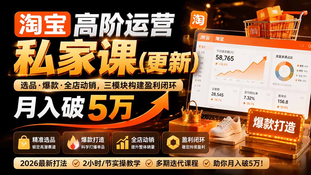淘宝高阶运营私家课(更新26年-智富思维学堂