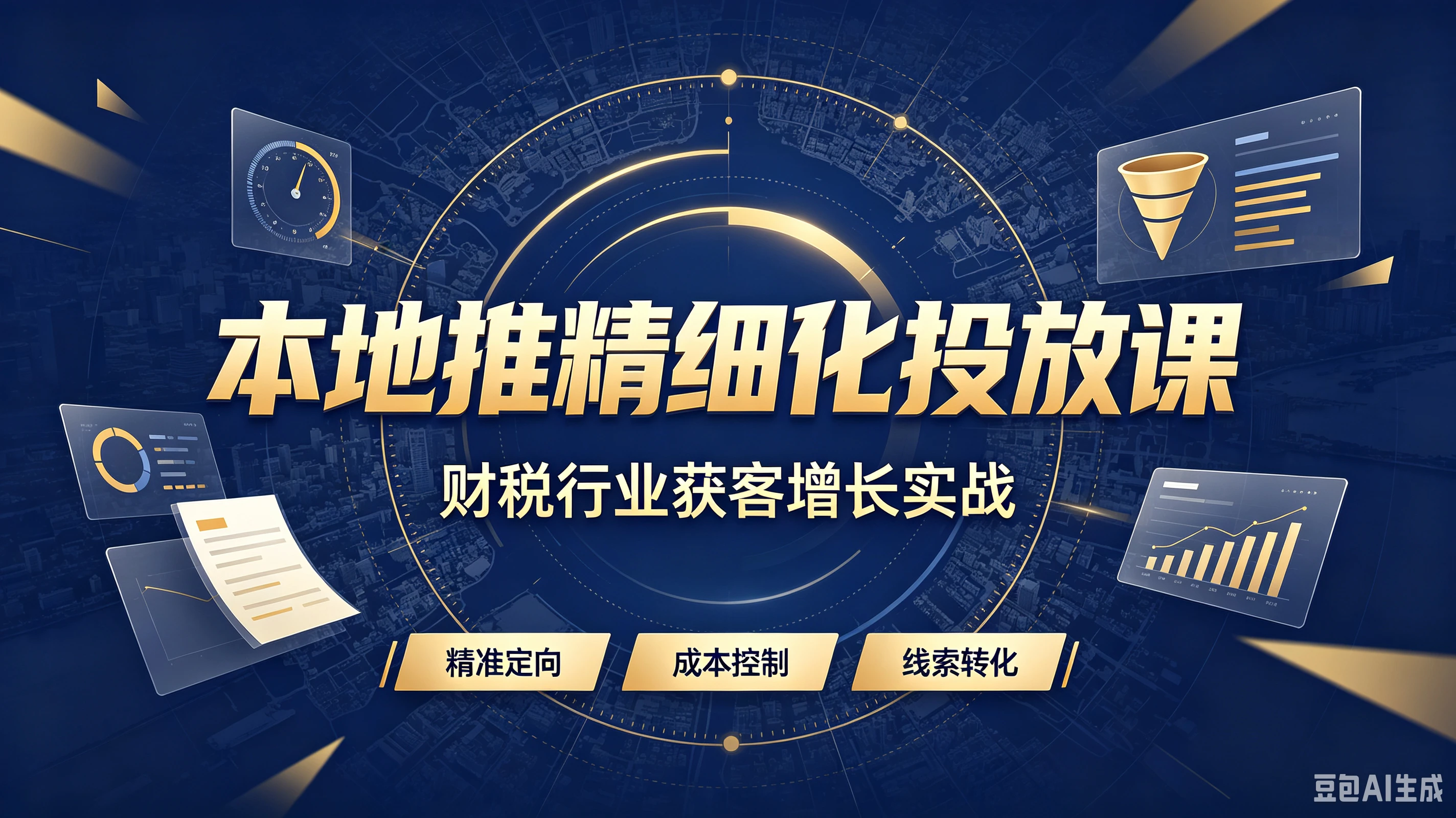 【精】本地推精细化投放课,财税行业获客增长实战,精准定向、成本控制、线索转化-智富思维学堂