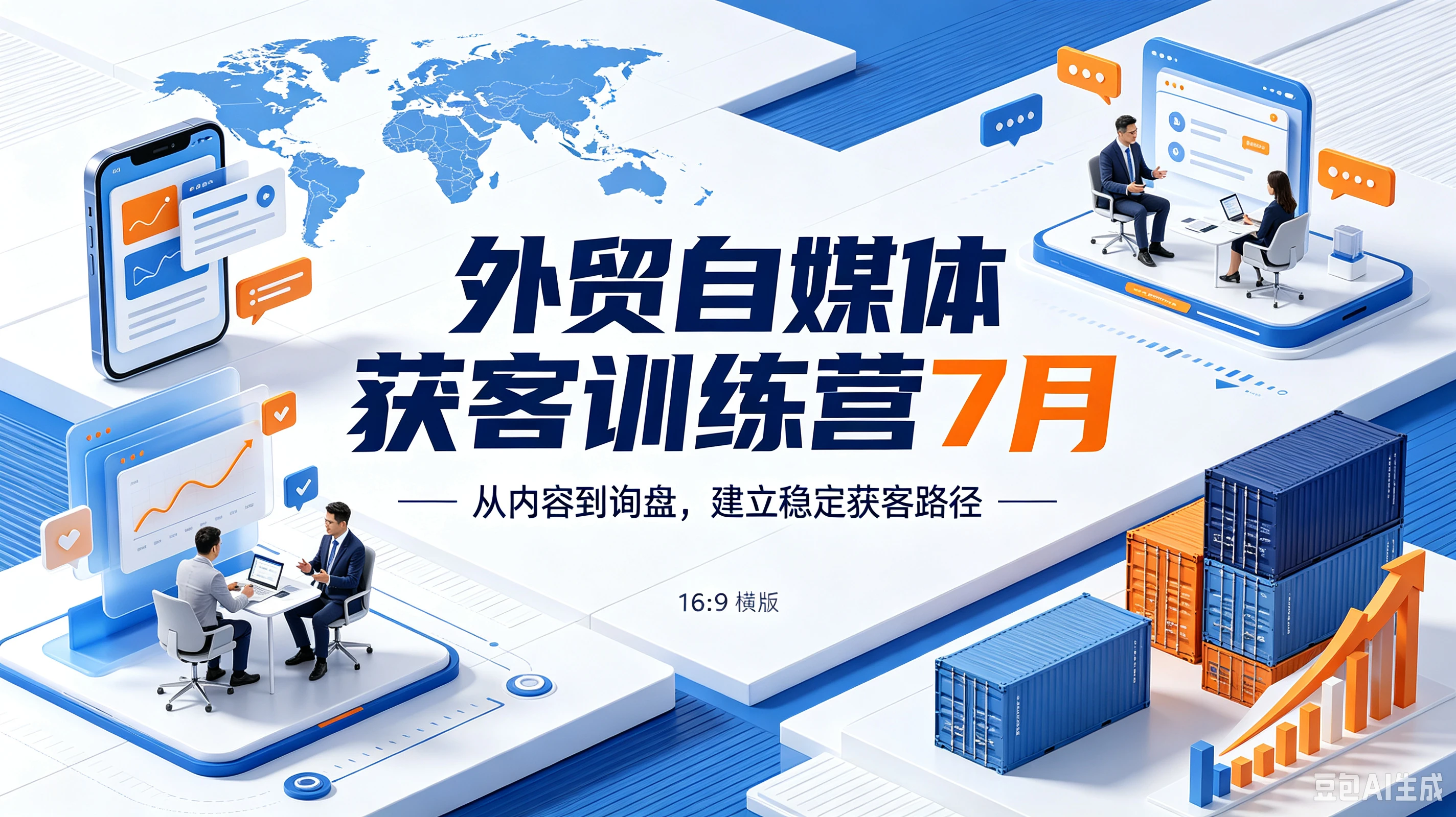 【精】外贸自媒体获客训练营7月,从内容到询盘,建立稳定获客路径-智富思维学堂