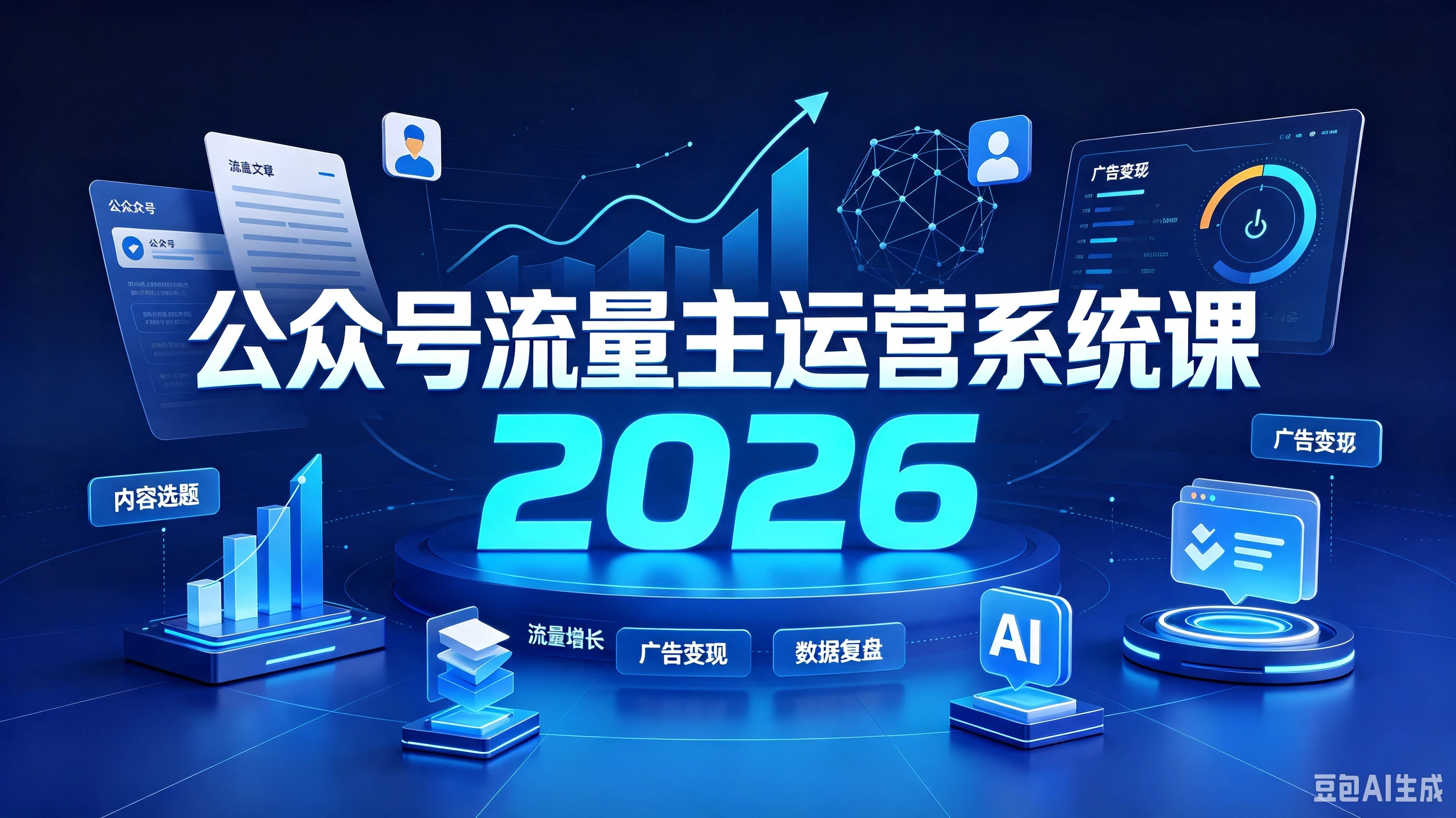公众号流量主运营系统课,批量做号隔离方法、高爆率选题方法,全都教会你(更新2026年7月)-智富思维学堂
