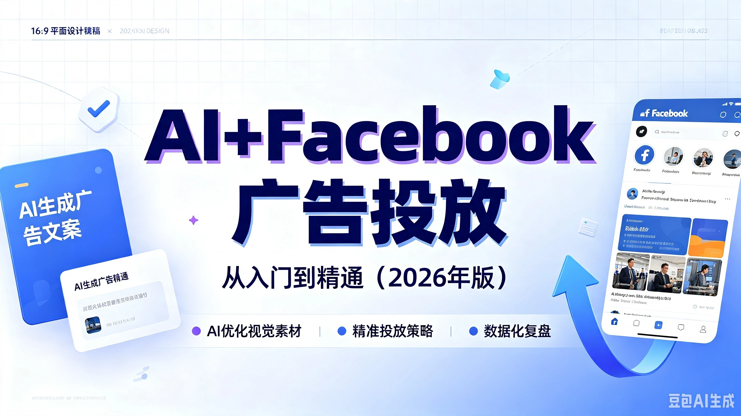【精】AI+Facebook广告投放,从入门到精通(2026年版),AI优化视觉素材、精准投放策略、数据化复盘-智富思维学堂